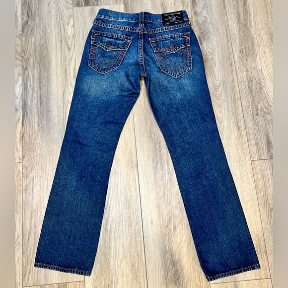 NWOT π TRUE RELIGION RICKY SUPER T STITCH RELAXED STRAIGHT MENS DARK WASH 31 - Picture 4 of 14